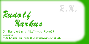 rudolf markus business card